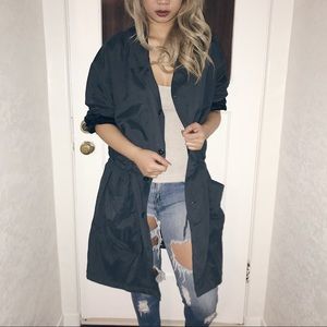 Oversized Gray Trench Coat